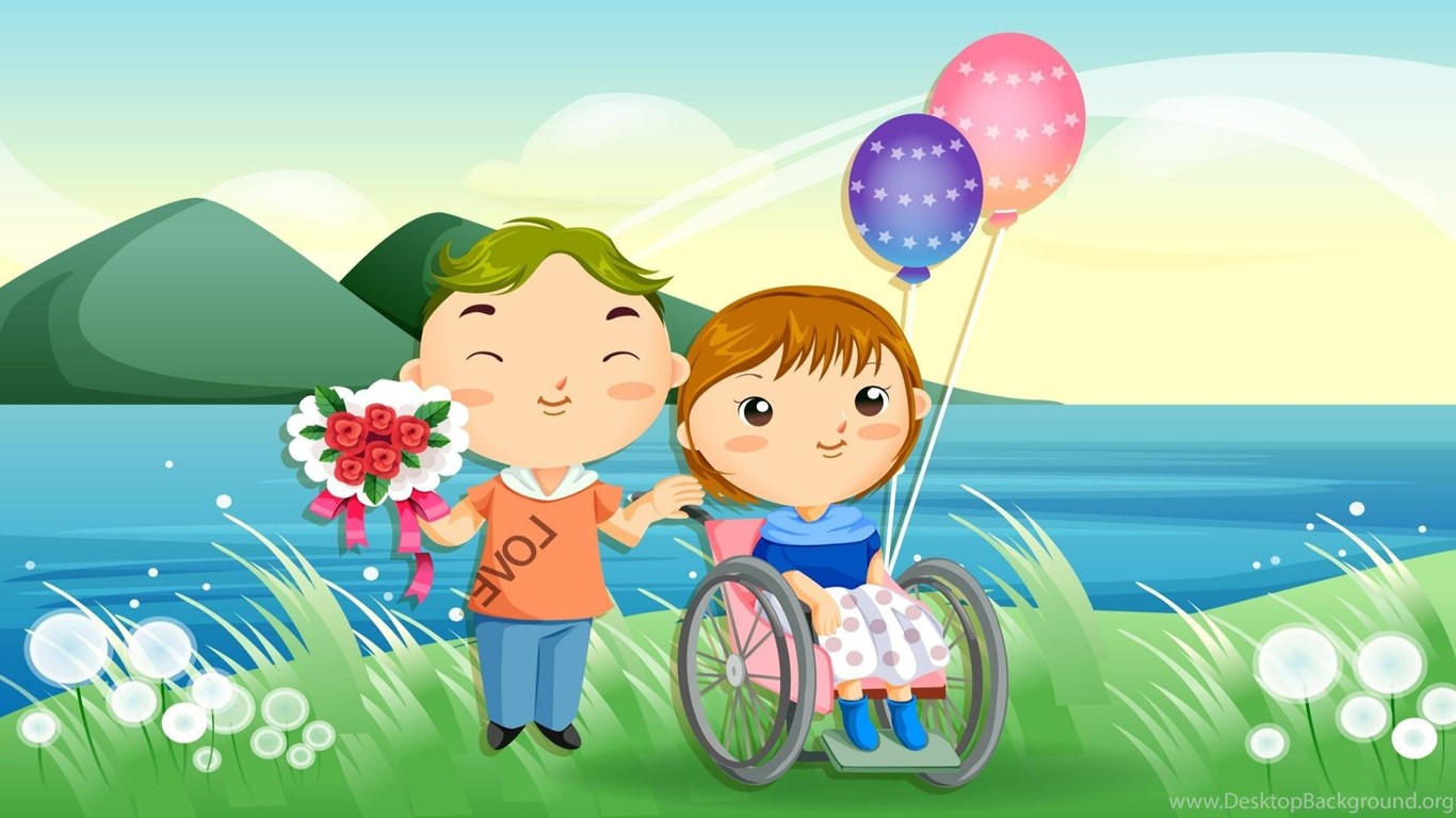 Types 12 Cute Couple Cartoon Wallpapers Desktop Background,Anime Little Kid Boy Black Hair