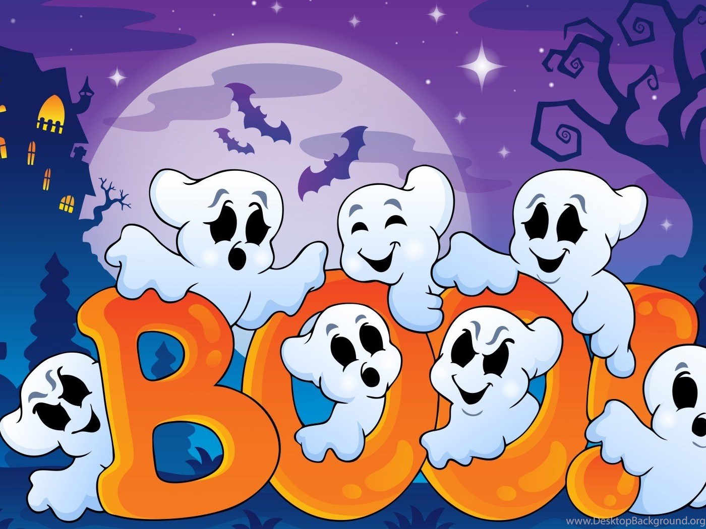 Download Boo Halloween Cartoon Wallpapers Free Fullscreen Standart 4:3 1400...