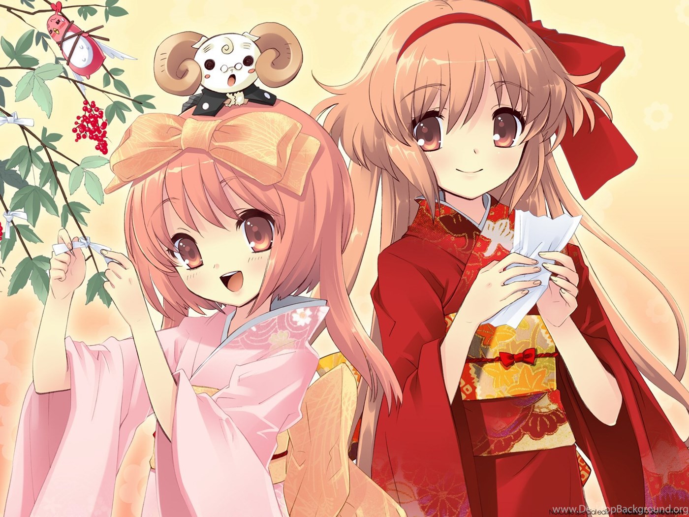 Anime Girl Friends Group Cute Wallpapers Desktop Background