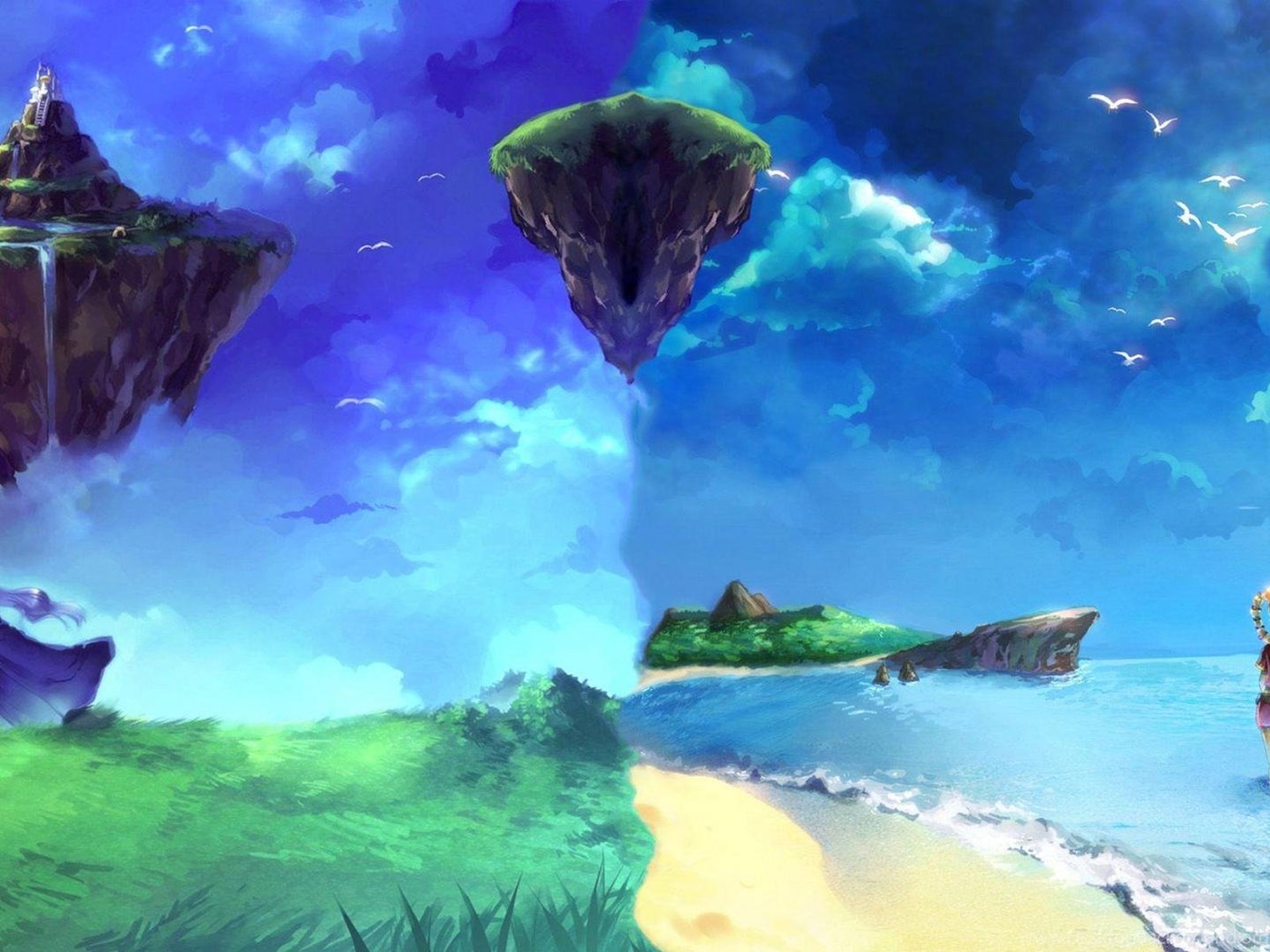 Animeverse island. Chrono Cross. Chrono Cross Art. Chrono Cross 18. Летающие острова.