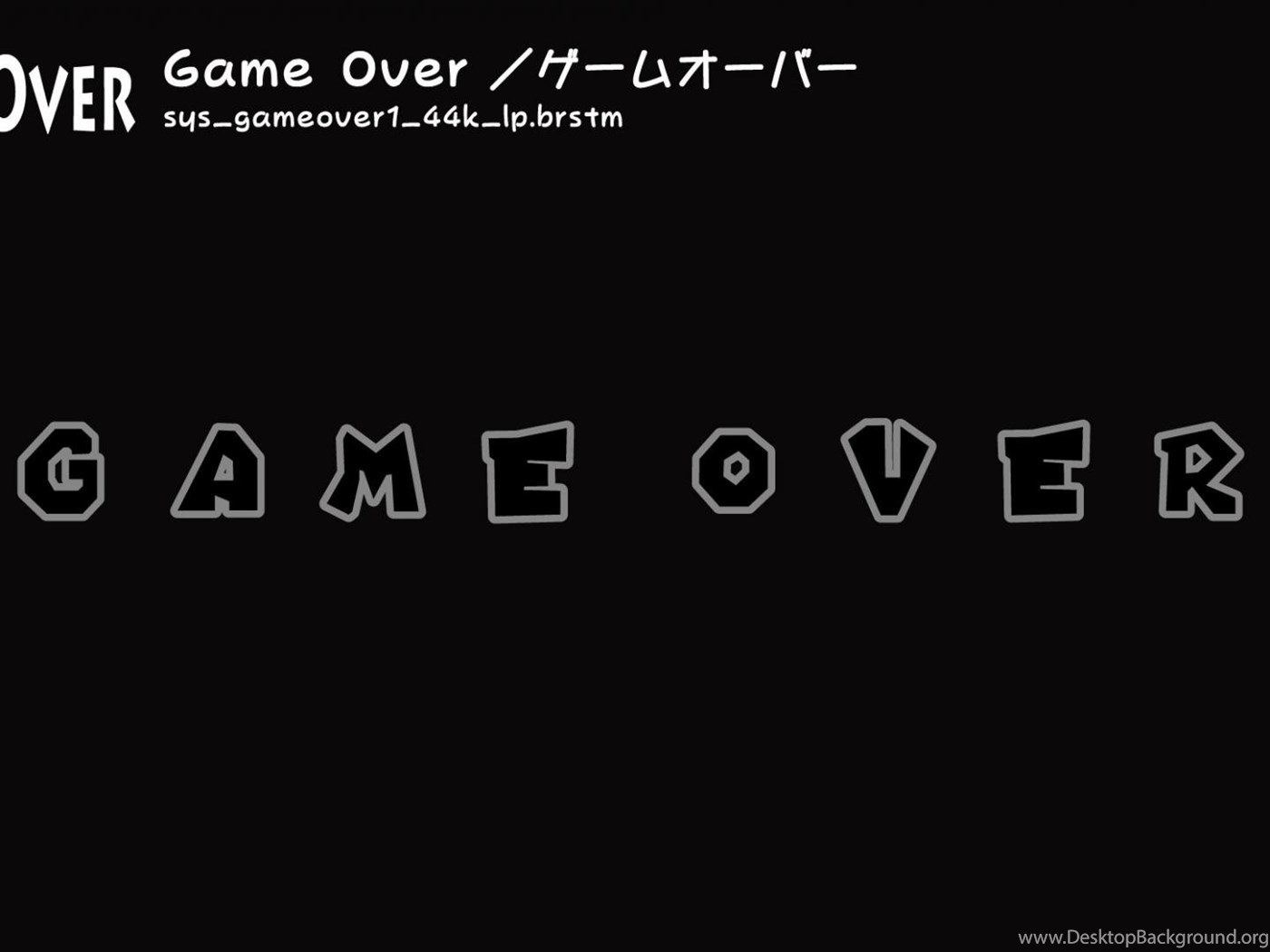 Картинки на рабочий стол game over