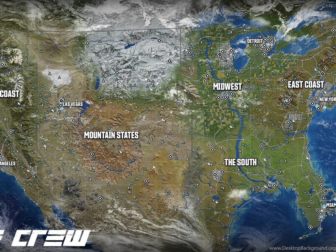 Download The Crew USA Map Computer Wallpapers, Desktop Backgrounds ... 