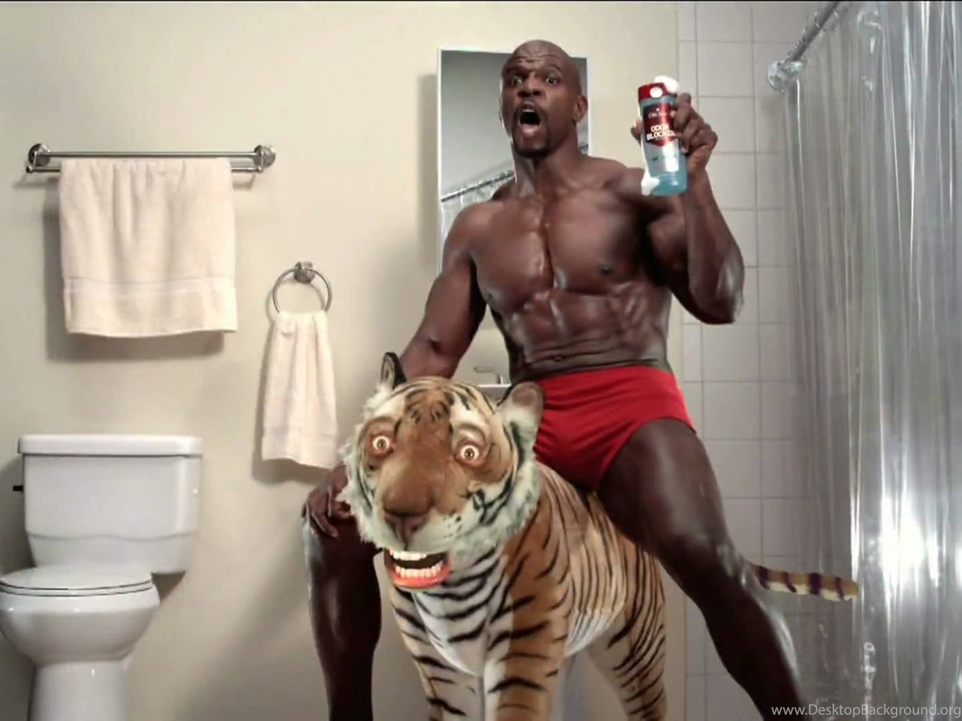 Негр в шортах. Терри Крюс old Spice.