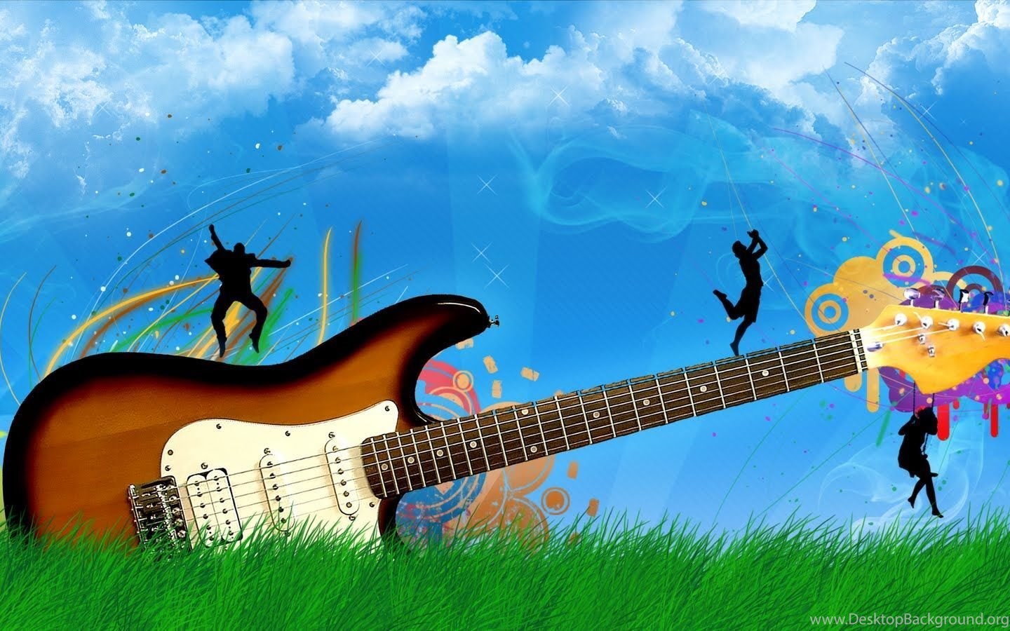 5 Vector Guitar Hd Wallpapers With Resolutions 1600 Times 900 Desktop Background