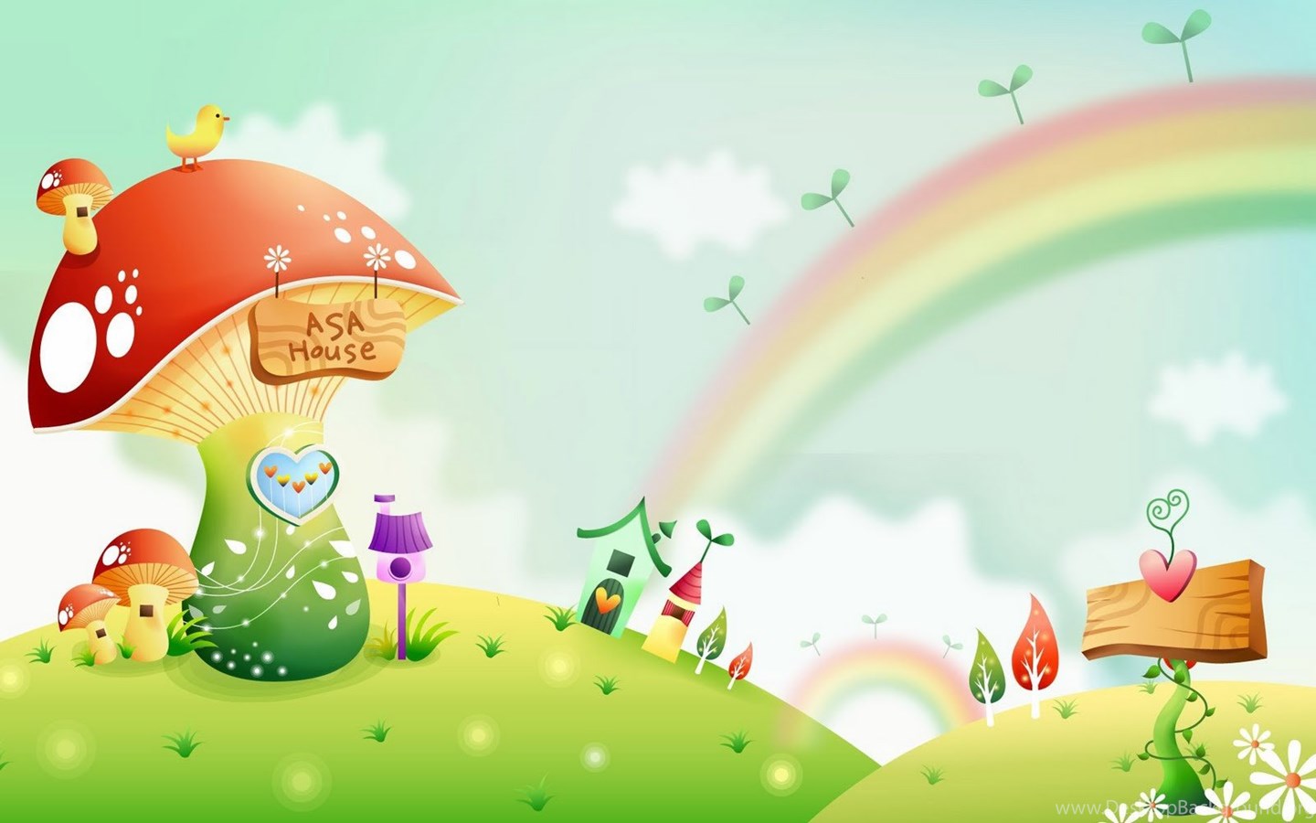 Gambar Gambar Dunia Kartun Fantasi Cantik Desktop Background Di