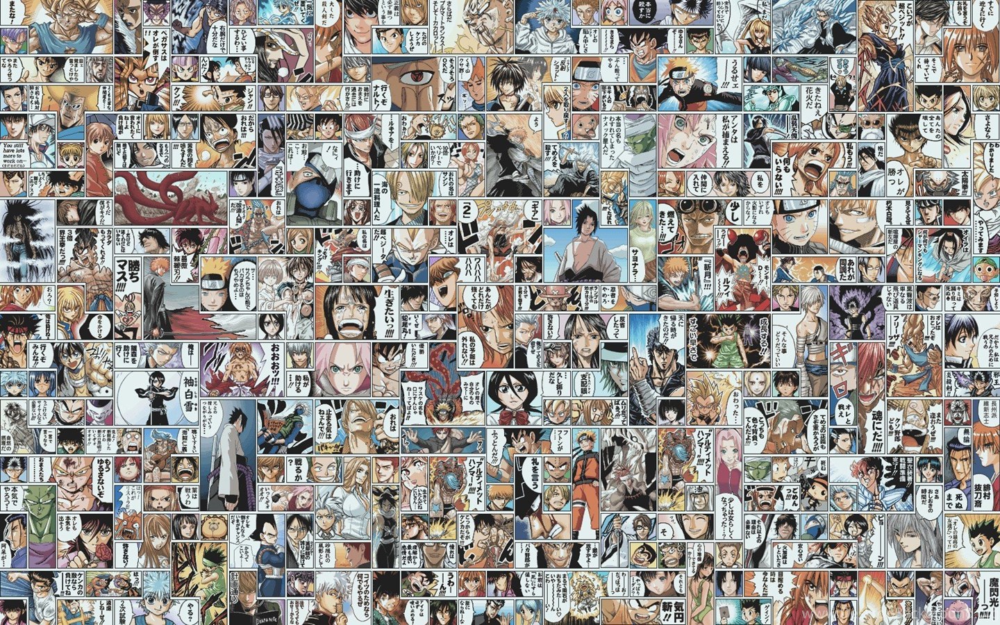 One Piece Naruto Bleach Shaman King Dragon Ball Z Death Note Manga Desktop Background