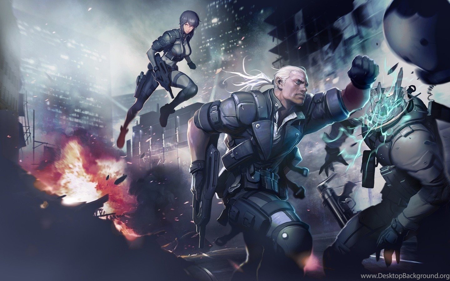 Wallpapers Manga Explosions Batou Ghost In The Shell Kusanagi Images, Photos, Reviews