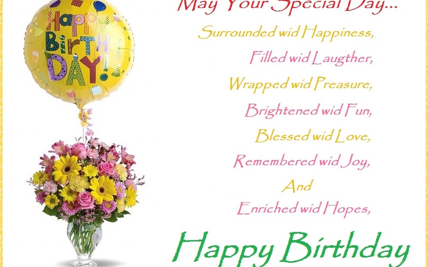 Download Happy Birthday Wallpapers With Quotes Popular 1440x900 Desktop Bac...