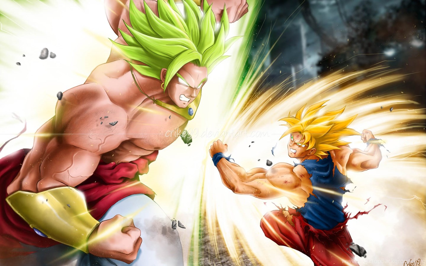 Goku Vs Broly Wallpapers Desktop Background