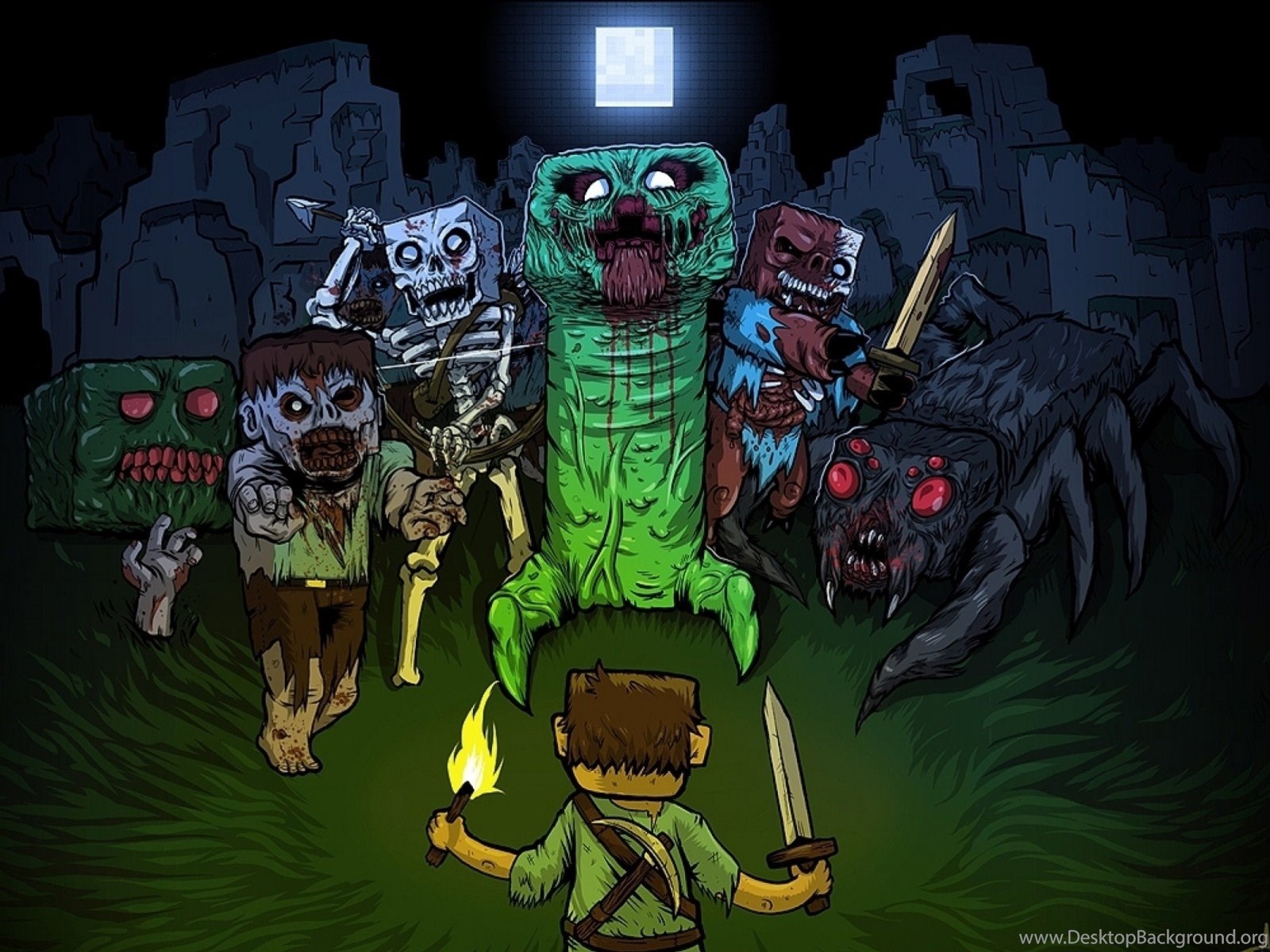 Картинка зомби minecraft