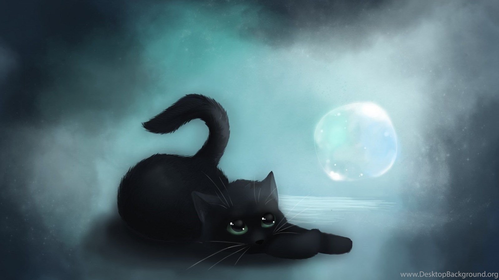 Artwork Gato Preto Hd Papel De Parede Desktop Background