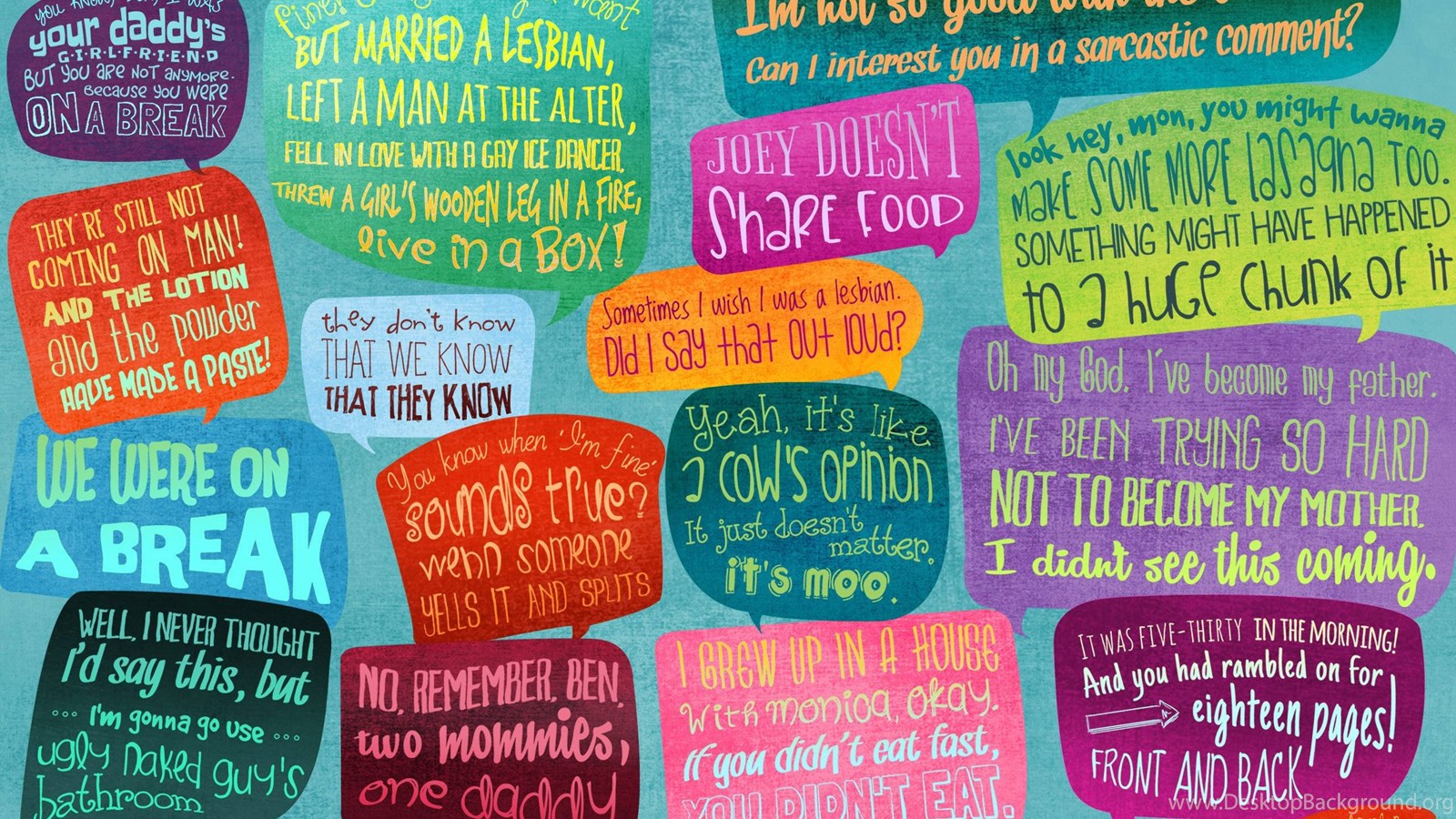 Friends Tv Show Quotes Wallpapers Desktop Background