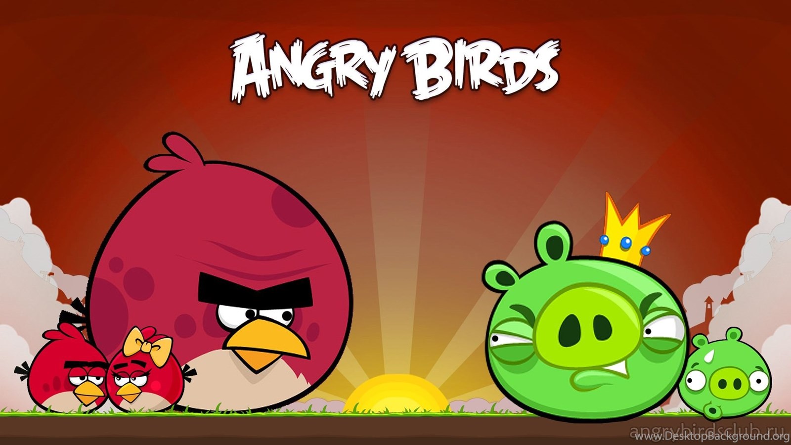 Angry Birds Vs Pigs HD Wallpapers For Desktop Cool Wallpapers Desktop  Background