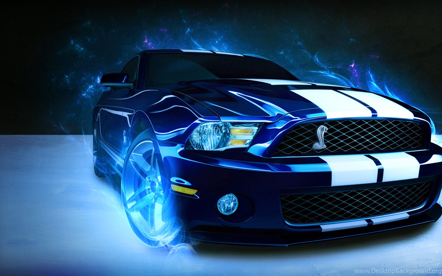 Ford Mustang gt ночью
