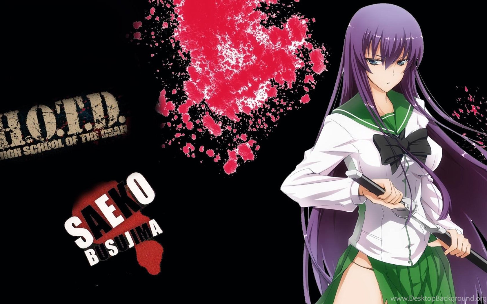 Saeko Busujima Highschool Of The Dead Wallpaper Desktop Background