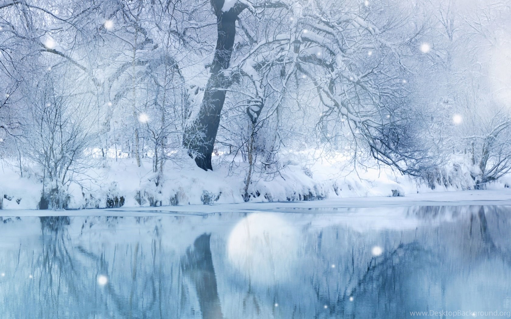 Winter Snowfall Hd Desktop Wallpapers High Definition Mobile