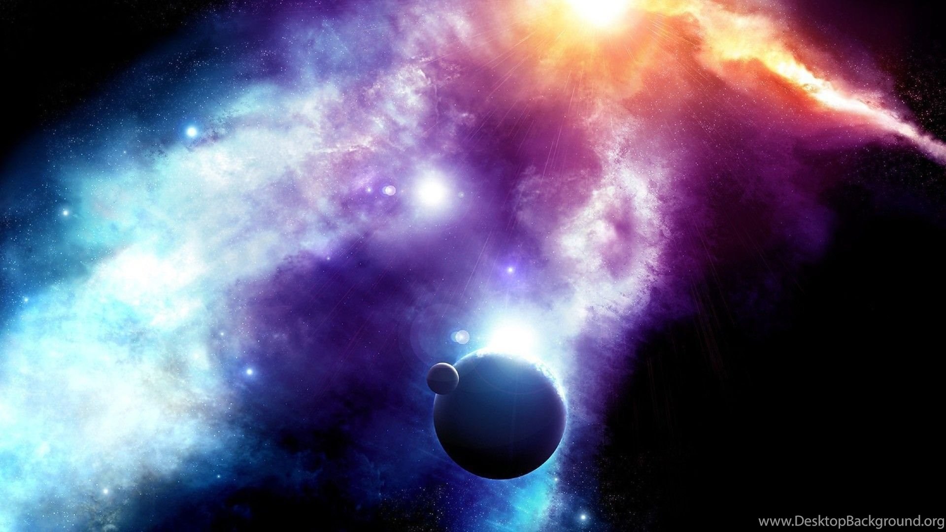 Neon Colors In Space Cool Wallpaper Backgrounds For Computer