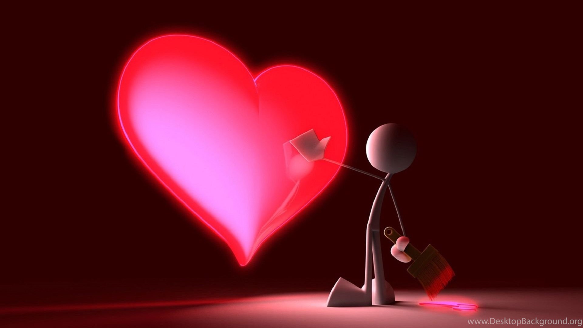 Beautiful Love Heart 3d Hd Widescreen Wallpapers Desktop Background