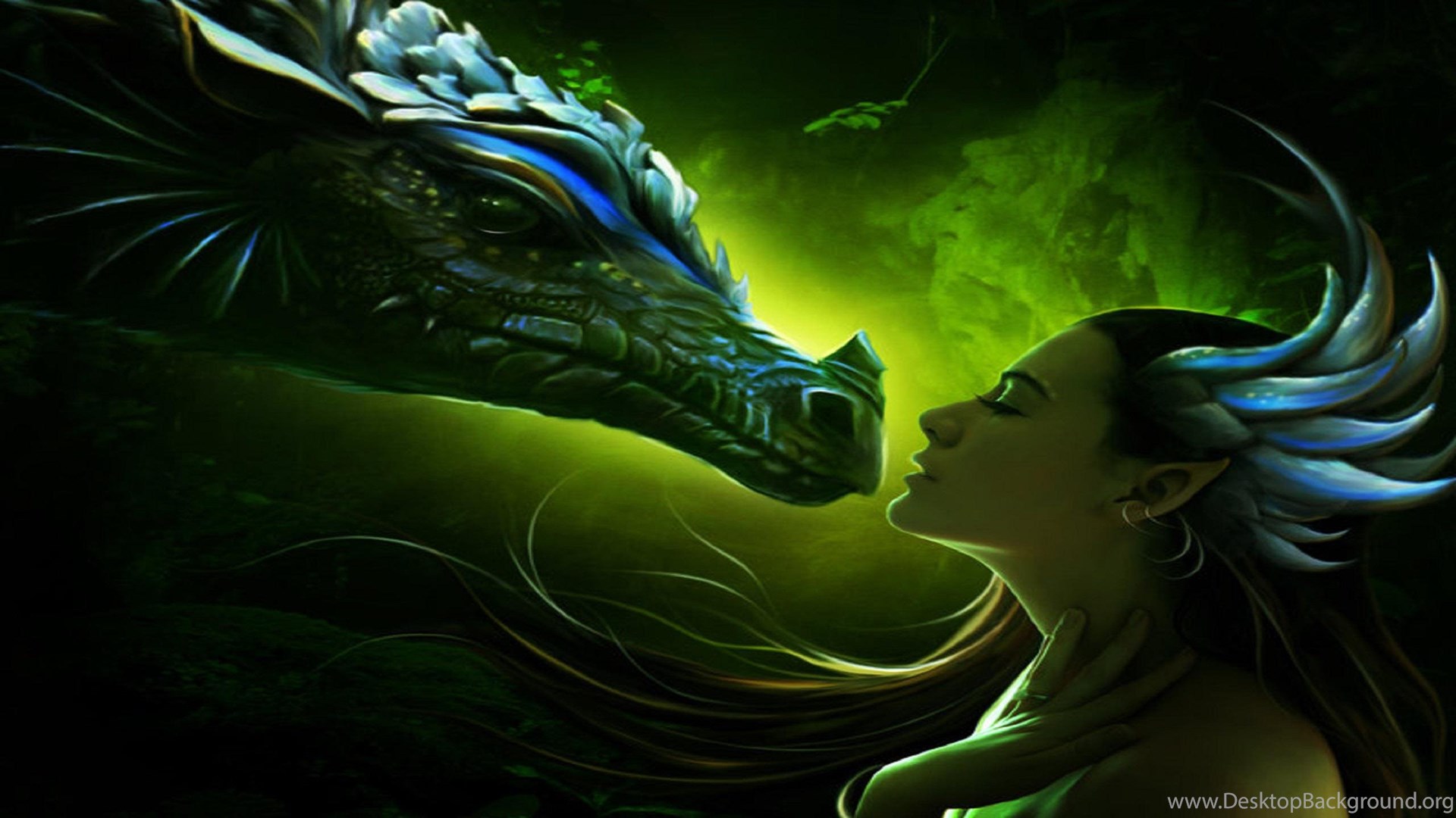 Download Gambar Wallpaper Black and Green Dragon terbaru 2020