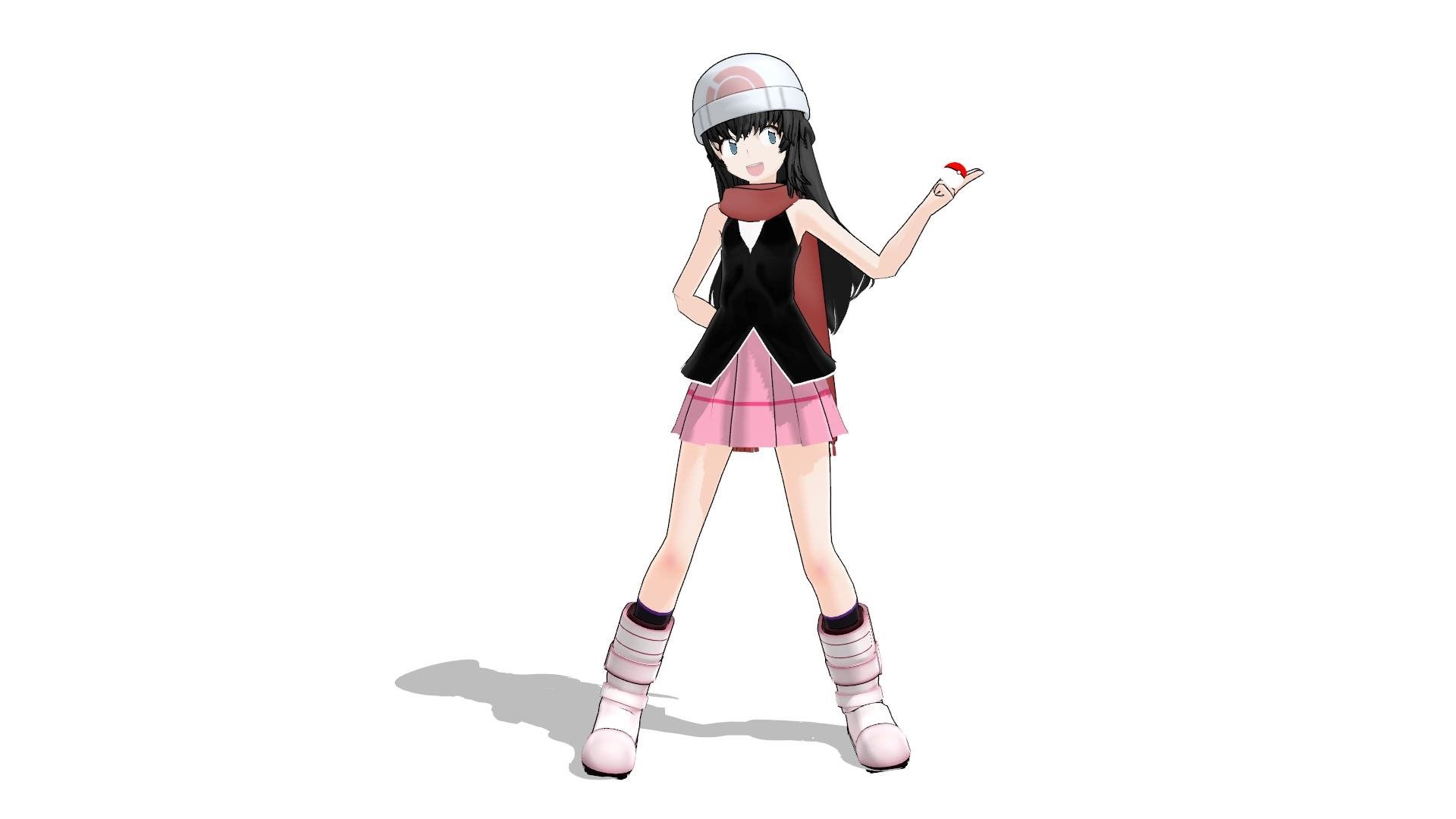 Pokemon Dawn Official Pose In MMD By Vocaloid2sim On ...
