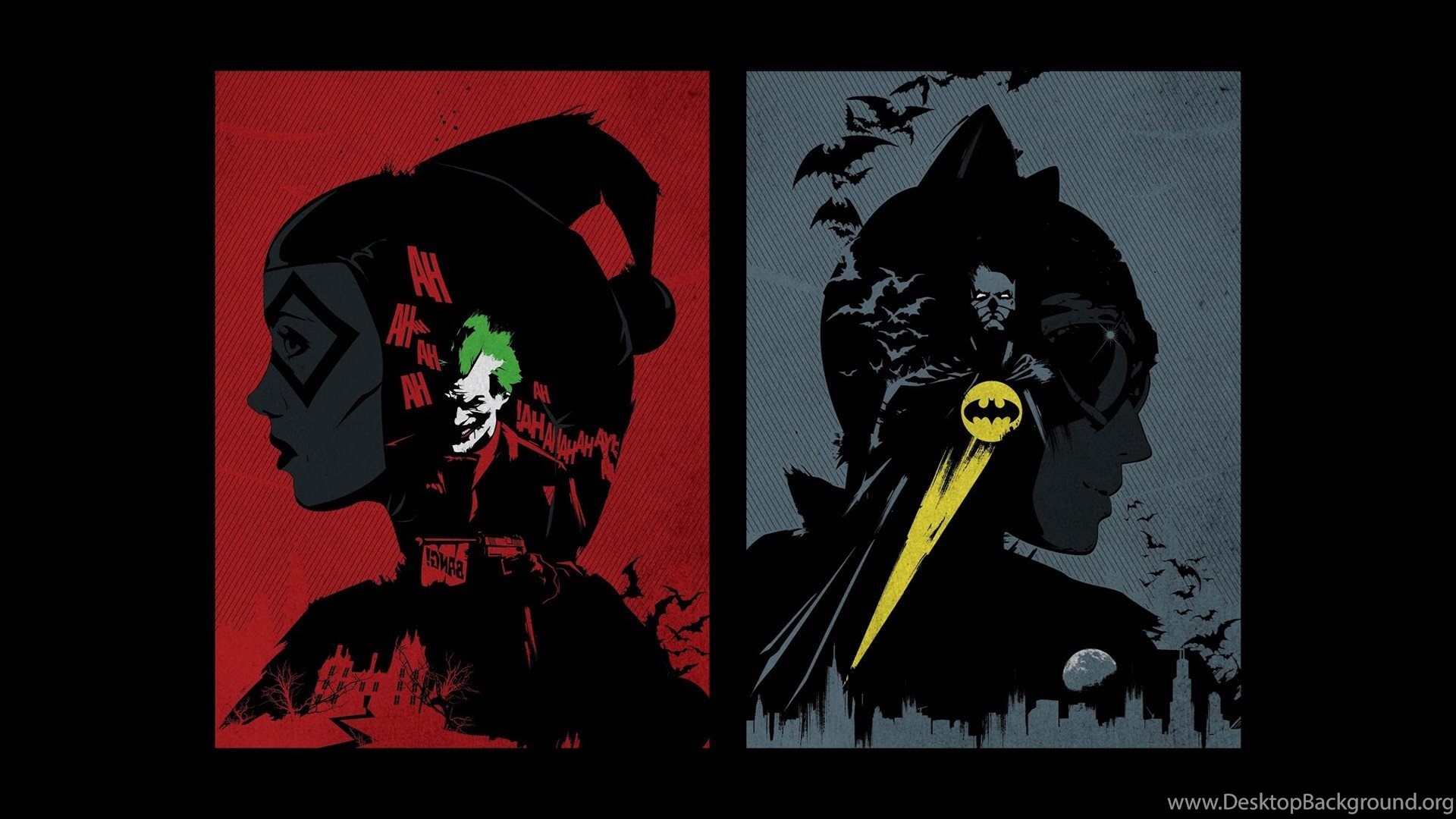 Dc Comics Batman Catwoman Harley Quinn Wallpapers Hd Desktop