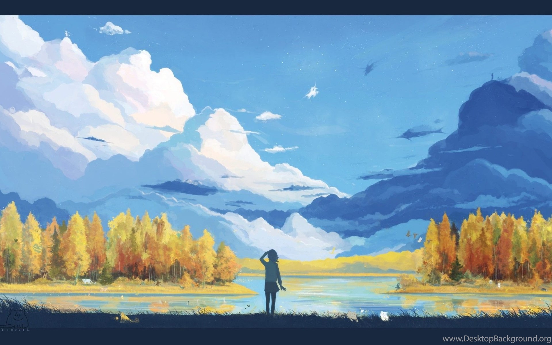 Featured image of post Widescreen Wallpaper Anime Landscape