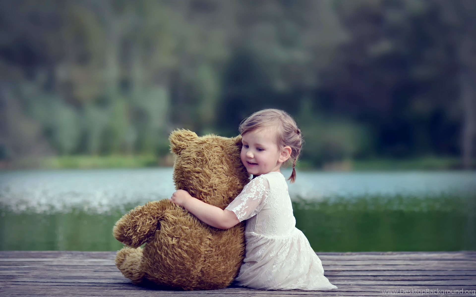 Alone Child Doll Forest Girl Kids Littel Lonely Nature Princess ... Desktop  Background