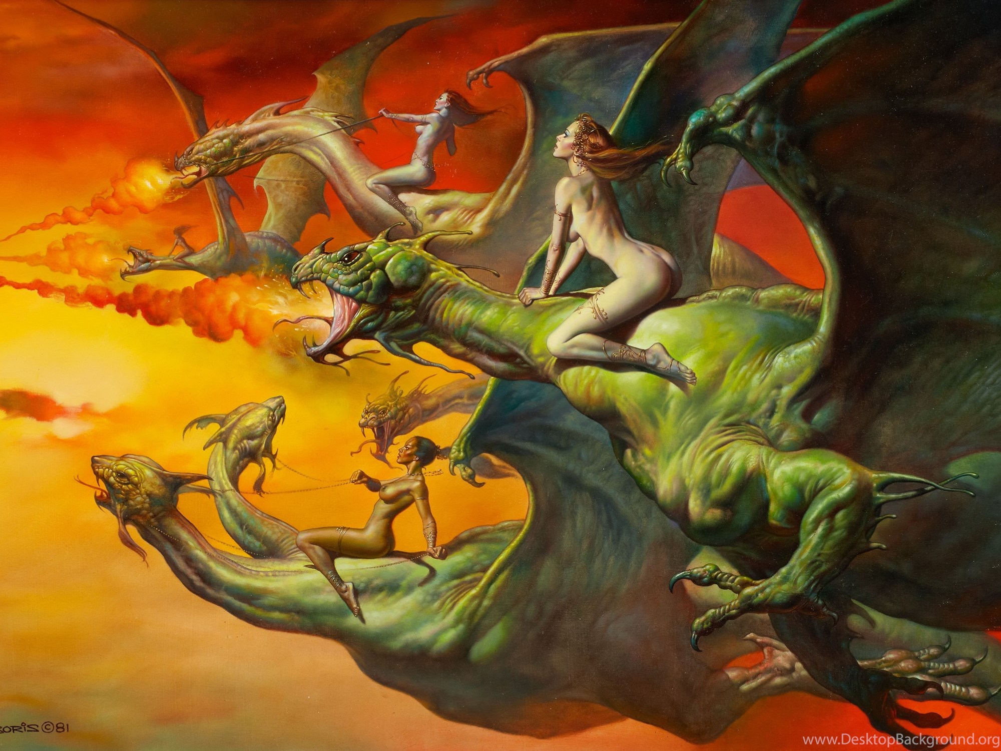 Dragons Fantasy Art Boris Vallejo Desktop Background
