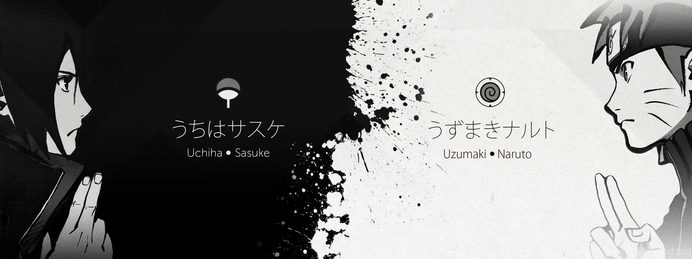 Download NARUTO SASUKE WALLPAPER ( Widescreen Dual Screen Wide 2304x864 Des...