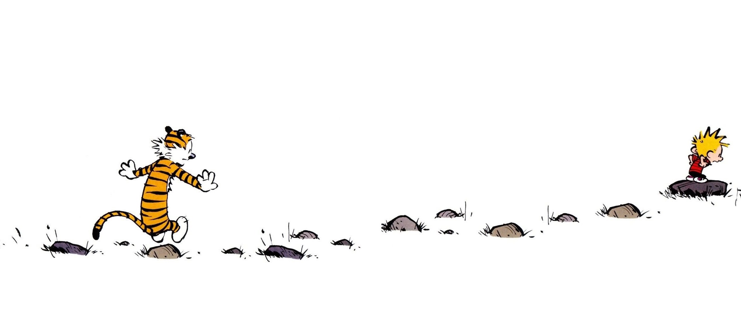 Download I Couldn't Find Any Good Dual Monitor Calvin And Hobbes Wallp...