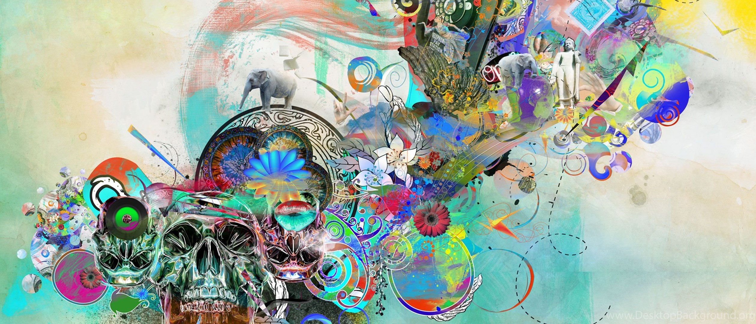 Modern Abstract Art Wallpaper Colorful History Abstract Art