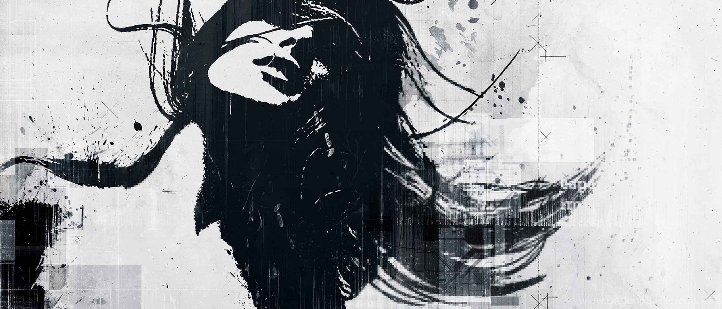 Tv woman art. Чб арт. Пение арт. Девушка реп арт на темном фоне. Черный арт в середине картинка.