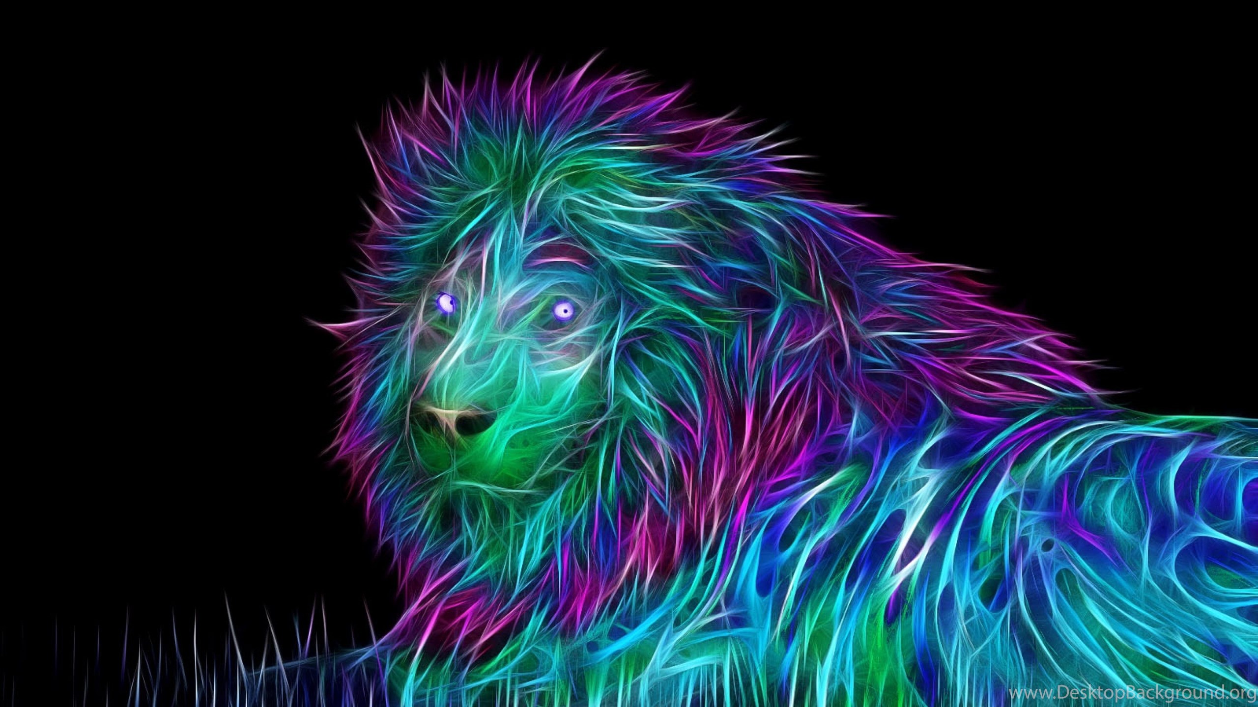 Download Wallpapers  3840x2160 Abstract 3d Art  Lion 4K  