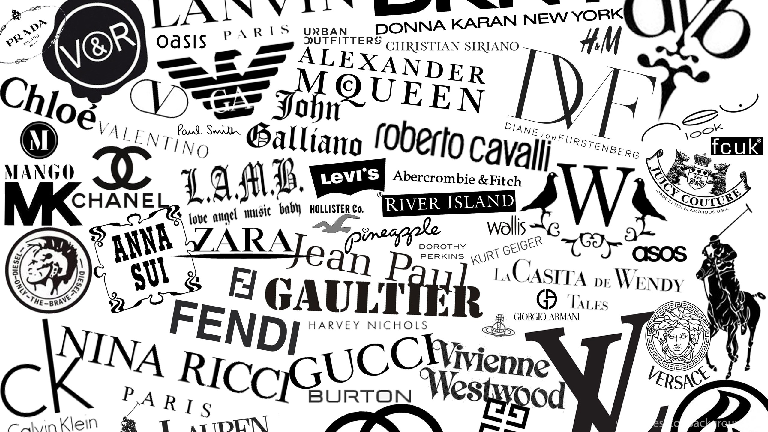 Top Brand Name Clothing Logos Images For Pinterest Desktop Background