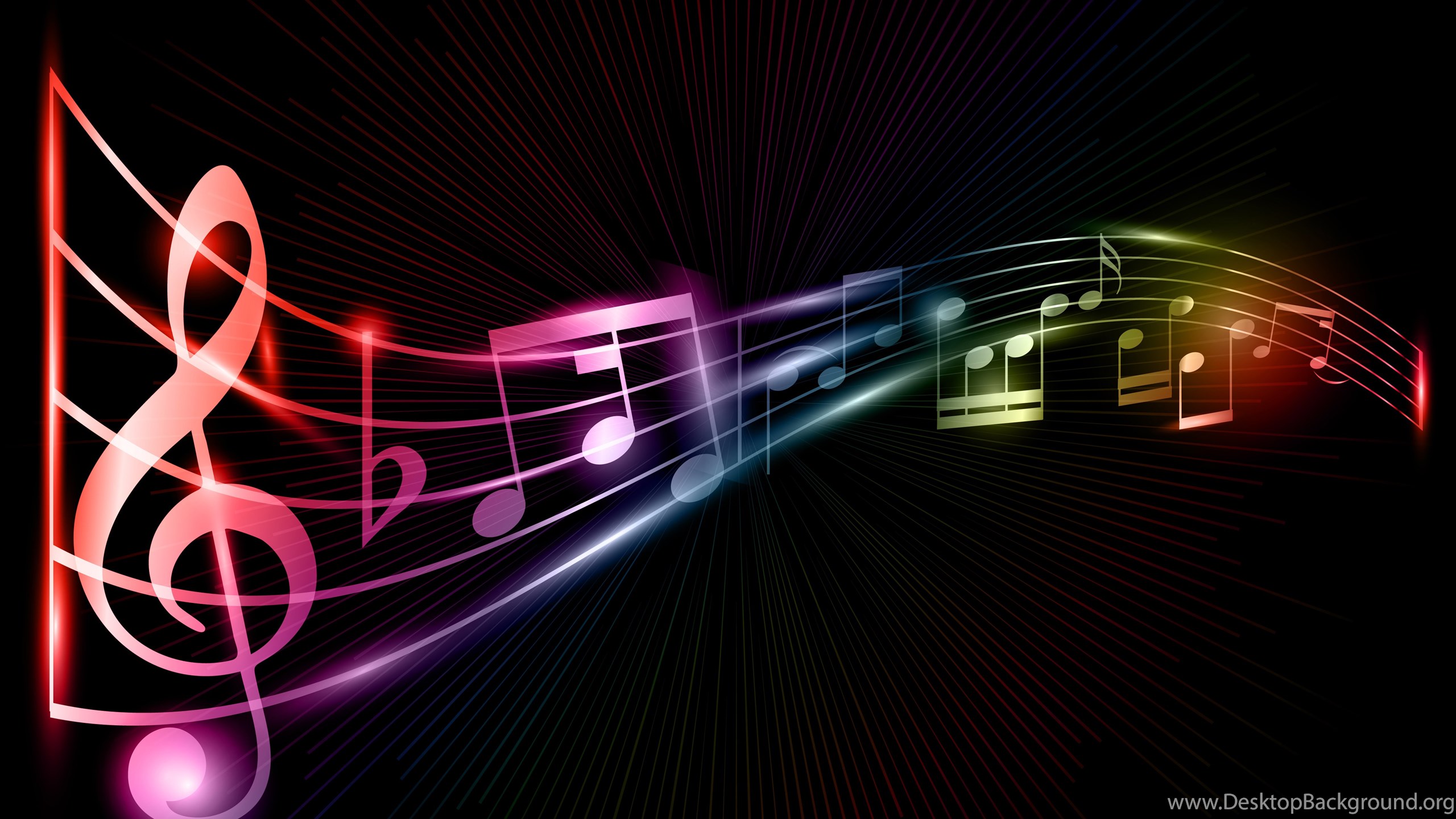 Cool Rainbow Music Backgrounds Desktop Background 