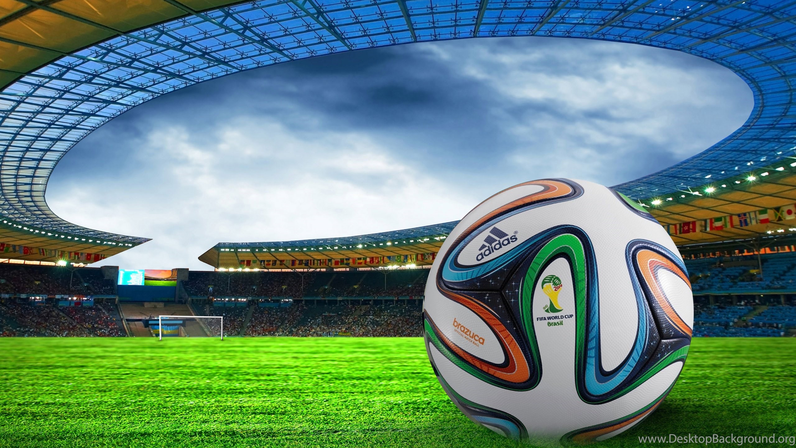 FIFA World Cup Trophy Brazuca Ball Free Wallpapers HD Desktop Background