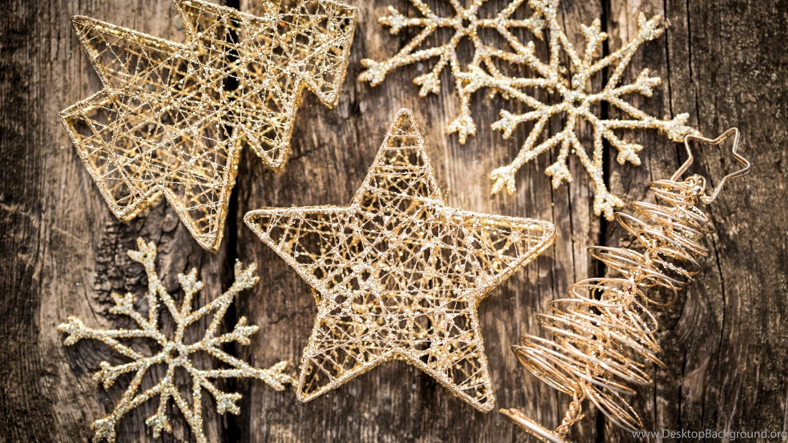 Vintage Christmas Ornaments On Wood Widescreen Wallpapers Desktop