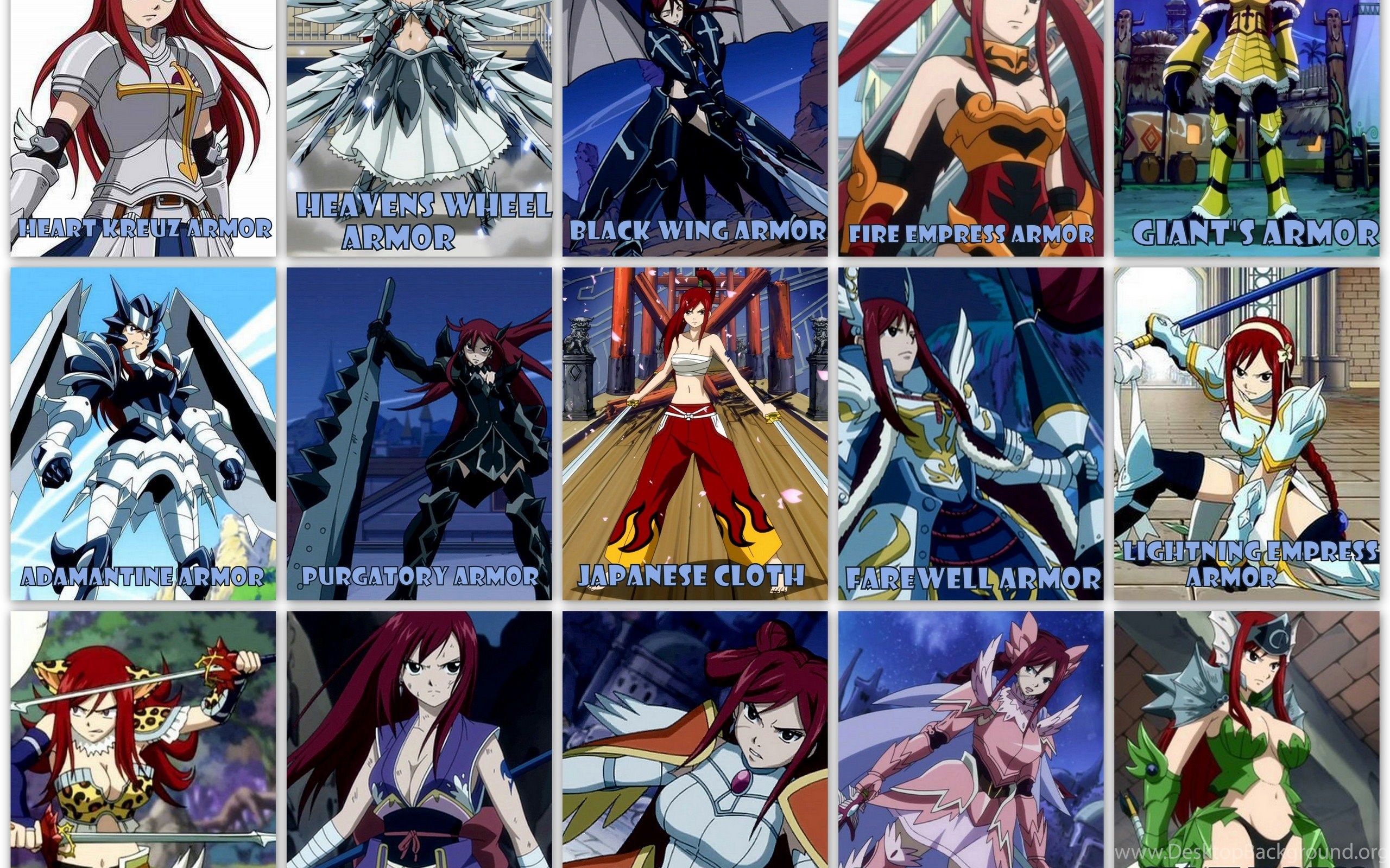 Download ERZA'S ARMORS Fairy Tail Wallpapers (27864860) Fanpop Page 4 ...