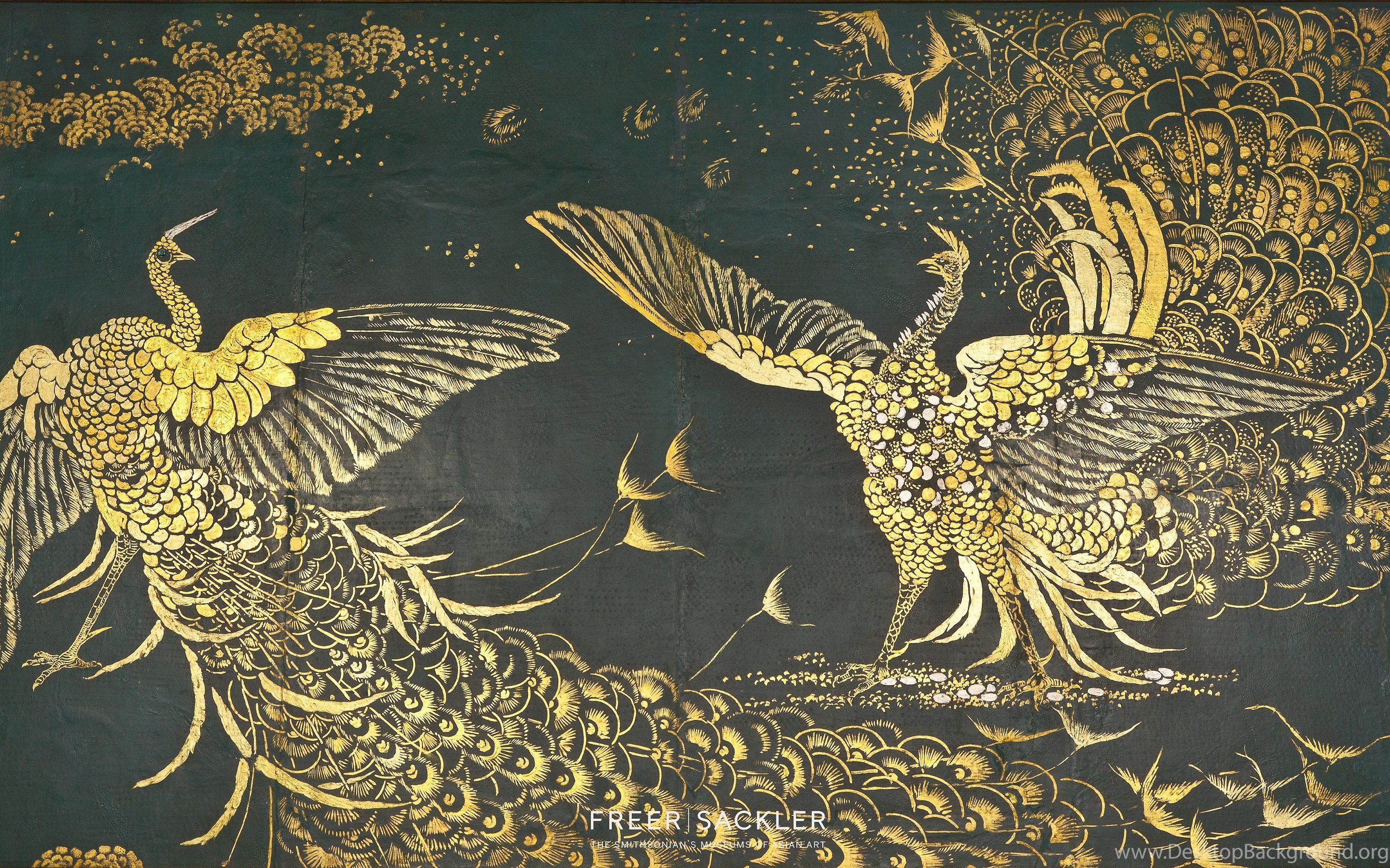 Gold bird s. Павлин золотой Шинуазри. Японская живопись Шинуазри. Фрески Шинуазри Япония. Дракон Шинуазри.