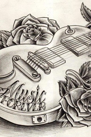 bob vocaloid hatsune miku guitar headphones tattoo wallpaper | #378399 |  yande.re