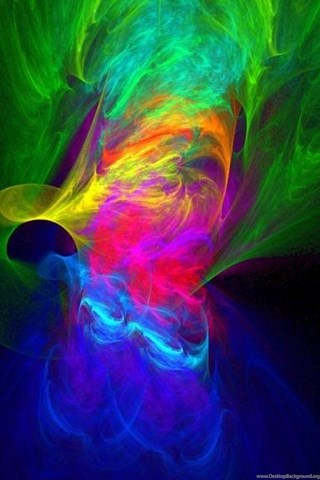 Psychedelic Color Swirl Abstract Colorful Fog Or Smoke Hd
