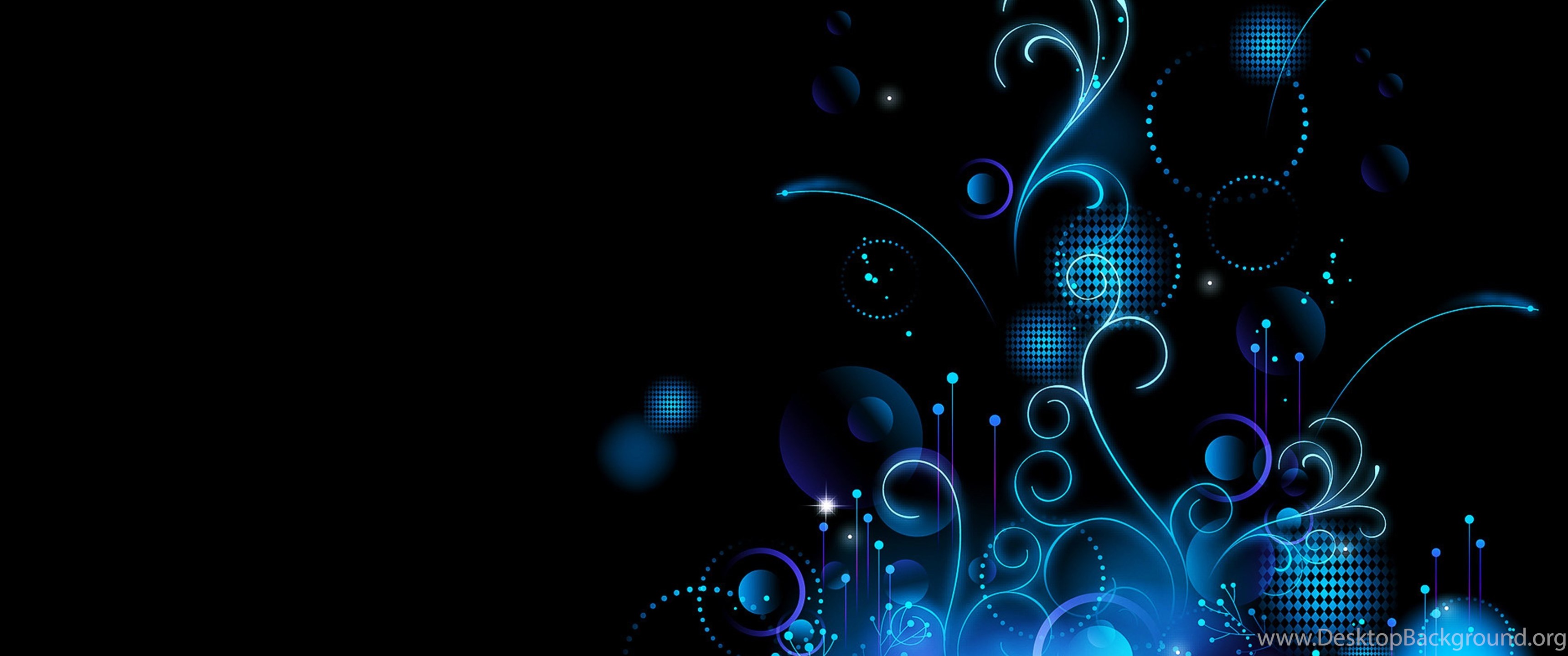 Abstract Art Backgrounds Colorful Colors Flowers Glowing Blue