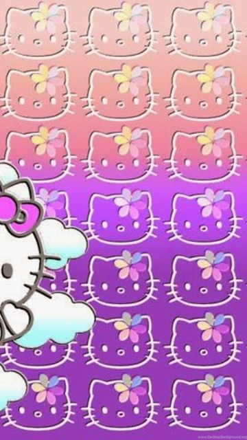 Gambar Hello Kitty Wallpaper Ungu Desktop Background