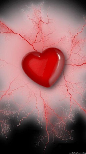 Red Heart With Black Backgrounds Wallpapers Cave Desktop Background
