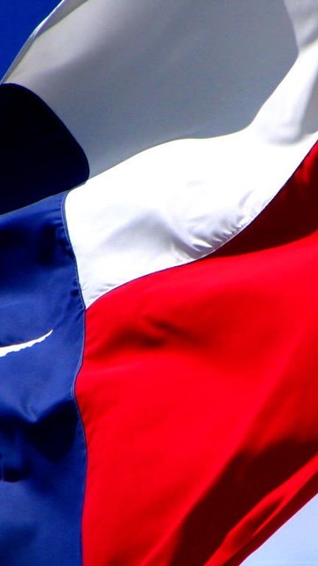 Austin flag and flagpole