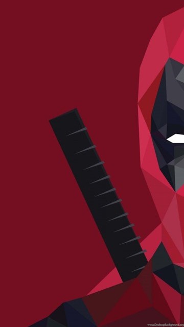 Download Low Poly Deadpool Hd Wallpapers For 1366 X 768 Desktop