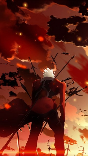 Download Wallpapers 1280x1024 Fate Stay Night Archer Sunset Man
