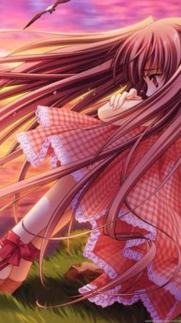 sad girl crying anime desktop background