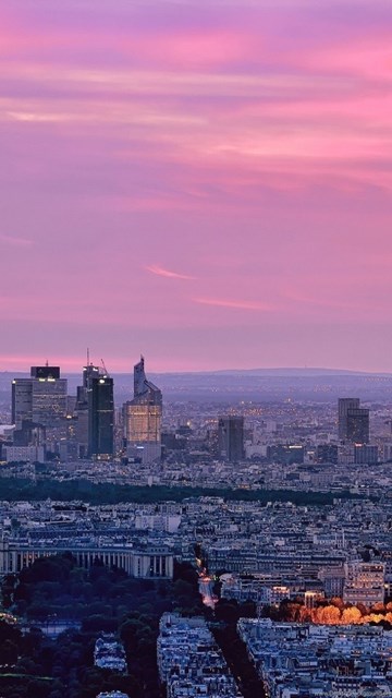 Eiffel Tower Paris Pink Sky Wallpapers 1920x1200 699930