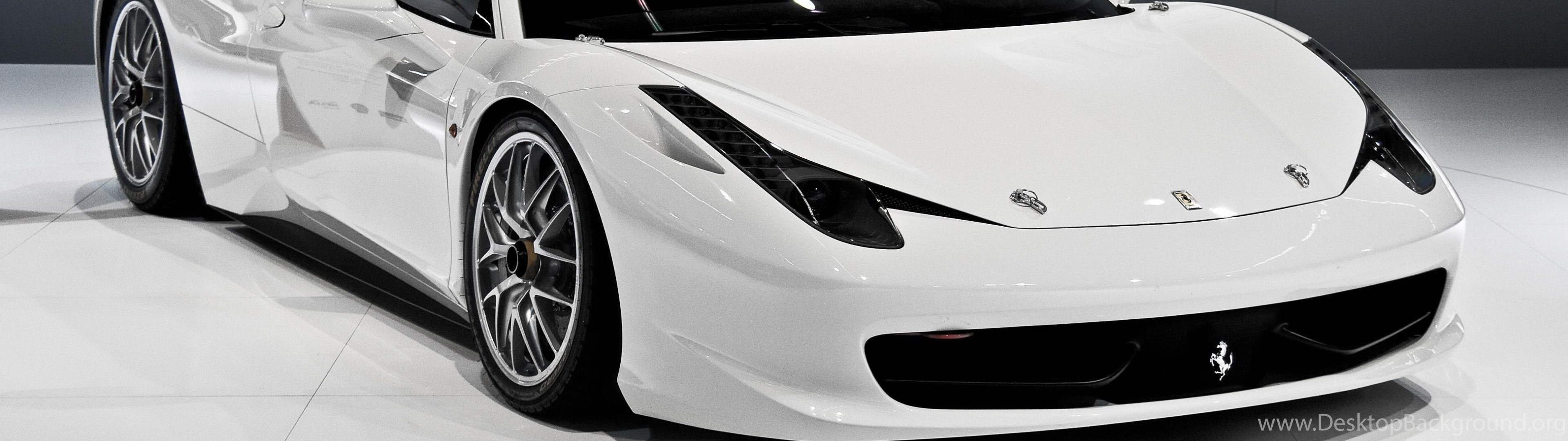 Ferrari 458 White 6 Hd Desktop Wallpapers Widescreen High Desktop Background